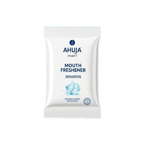 Ahuja Mart Mouth Freshener Sachets 72 – Premium Cooling Mint Strips in Hygienic Single-Serve Sachets | Instant Fresh Breath, Travel-Friendly Pack | 72 Refreshing Mint Sachets