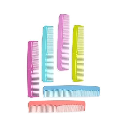 Ahuja Mart Multi-Color Hair Comb Set | 6-Piece Styling & Grooming Combs for Men, Women & Kids | Anti-Static, Smooth Teeth, Durable Plastic Hair Combs for Daily Use