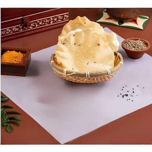 Ahuja Mart Premium Jeera Papad 500G – Traditional Handmade Crunchy Papad with Rice & Cumin Seeds | Authentic Indian Snack for Meals, Frying & Roasting | Light, Crispy & Flavor-Rich