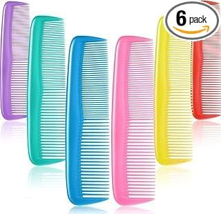 Ahuja Mart Multi-Color Hair Comb Set | 6-Piece Styling & Grooming Combs for Men, Women & Kids | Anti-Static, Smooth Teeth, Durable Plastic Hair Combs for Daily Use