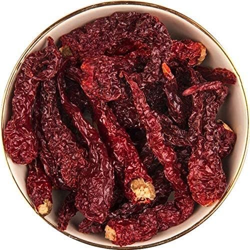 Ahuja Mart Organic Kashmiri Red Chilli 250G – Premium Whole Stemless Dried Red Chillies for Natural Colour, Mild Heat & Rich Aroma | 100% Pure, Gluten-Free, Chemical-Free Indian Spice