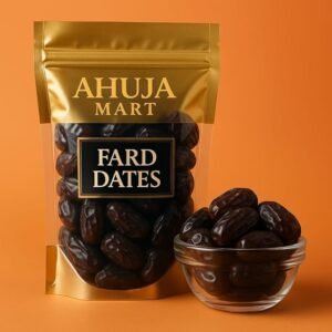 Ahuja Mart Premium Fard Dates 500G – Naturally Sweet, Soft & Nutritious Dry Fruits | Rich in Fiber, Energy & Antioxidants | Hygienically Packed Arabian Dates for Snacking, Cooking & Gifting