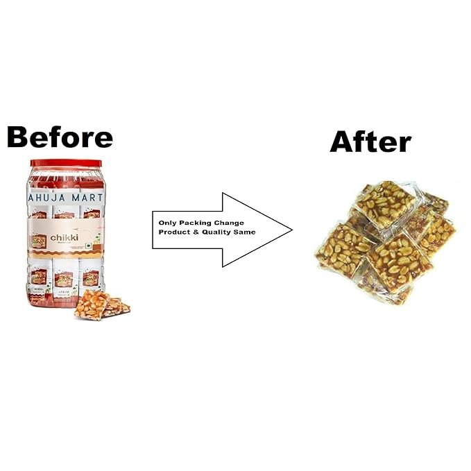 Ahuja Mart Premium Peanut Chikki Bites – Crunchy Mini Groundnut Squares | Fresh Jaggery Gajak | Traditional Indian Sweet | Ready-to-Eat Bite-Sized Peanut Ladoo Cubes | 150 Pack - Image 4