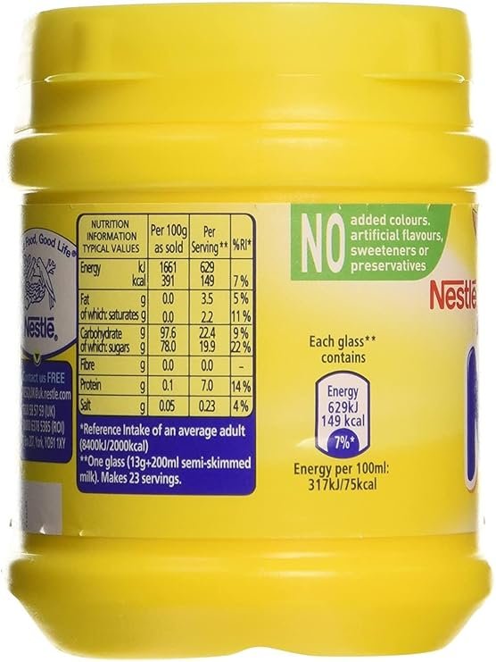 Ahuja Mart Nesquik Banana Flavour Milk Drink Powder 300G – Nutri-Start Formula with Vitamin D, Zinc & Iron | Instant Banana Milk Mix for Kids | Smooth & Creamy Beverage Enhancer