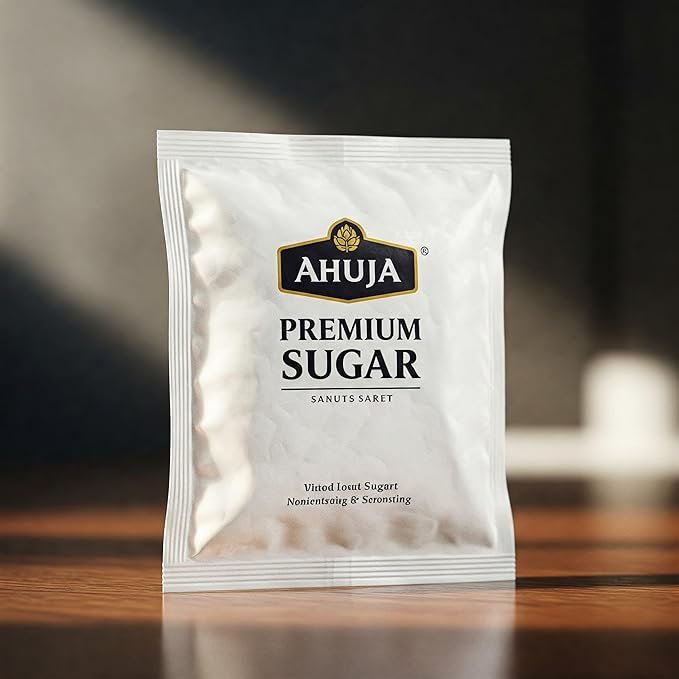 Ahuja Mart Premium Sugar Sachets – Hygienically Packed Single-Serve White Sugar Packets for Tea, Coffee, Office, Travel & Hotels | 72 Count Value Pack | Pure Refined Sugar - Image 4