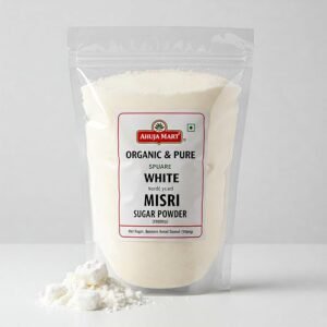 Ahuja Mart Organic & Pure White Misri Sugar Powder 1KG – Premium Crystalline Powdered Sugar for Sweets, Prasad, Ayurveda, Desserts & Daily Use | Chemical-Free & Hygienically Packed