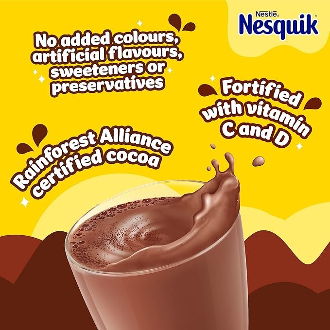 Ahuja Mart Nesquik Chocolate Milkshake Mix 300g – Rich & Creamy Instant Milk Drink Powder | Vitamin Enriched | Perfect for Kids & Adults | Quick Breakfast Milk Booster