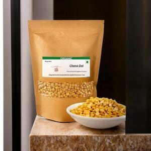 Ahuja Mart Premium Organic Chana Dal –500G | Chemical-Free Yellow Split Bengal Gram | Protein-Rich, Unpolished, High-Fiber Pulses for Daily Cooking | Fresh & Hygienically Packed – Pure Quality Lentils