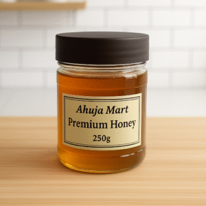 Ahuja Mart Premium Honey 250g – 100% Pure & Natural, Raw Unprocessed Honey | No Additives | Rich Taste & Aroma | Healthy Sweetener for Daily Use