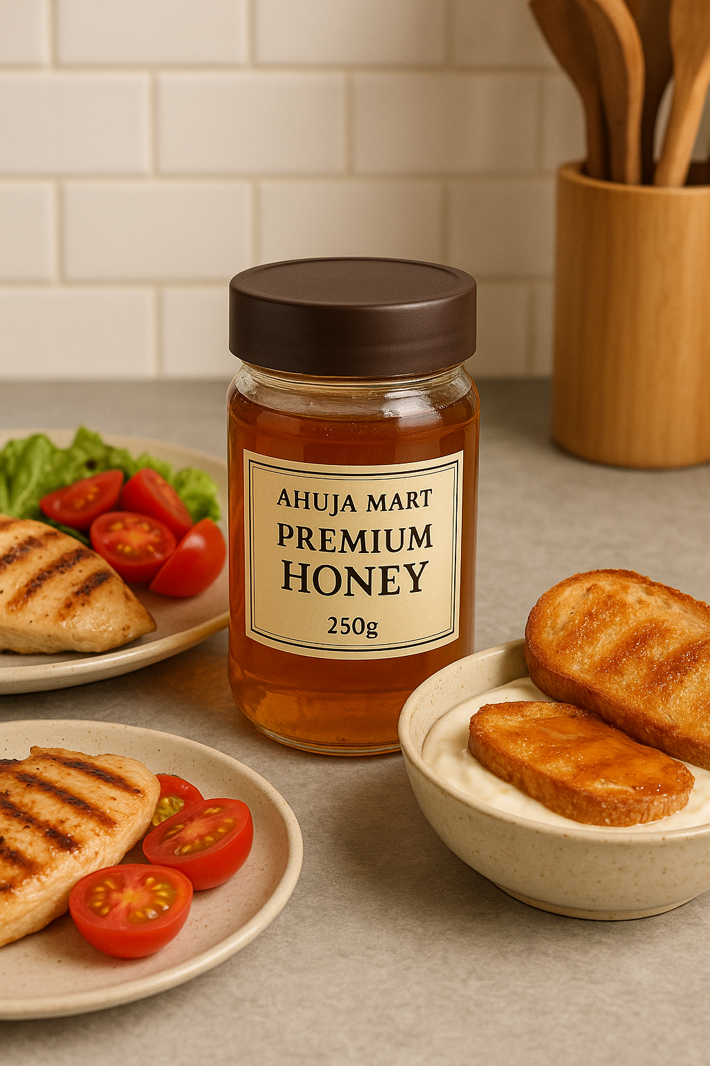 Ahuja Mart Premium Honey 1kg – 100% Pure & Natural, Raw Unprocessed Honey | No Additives | Rich Taste & Aroma | Healthy Sweetener for Daily Use - Image 3