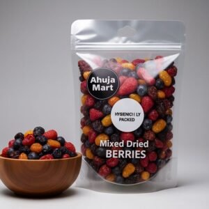 Ahuja Mart Premium Mixed Dried Berries 100G – Hygienically Packed Superfood Snack | Rich in Antioxidants | Healthy Trail Mix for Energy Boost, Smoothies & Baking – 100% Natural Dried Fruits Pack