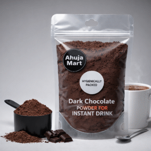 Ahuja Mart Premium Dark Chocolate Powder for Instant Hot & Cold Drinks 1KG – 100% Pure Cocoa Blend, Low Sugar, Rich Gourmet Flavour for Milkshakes, Baking & Desserts