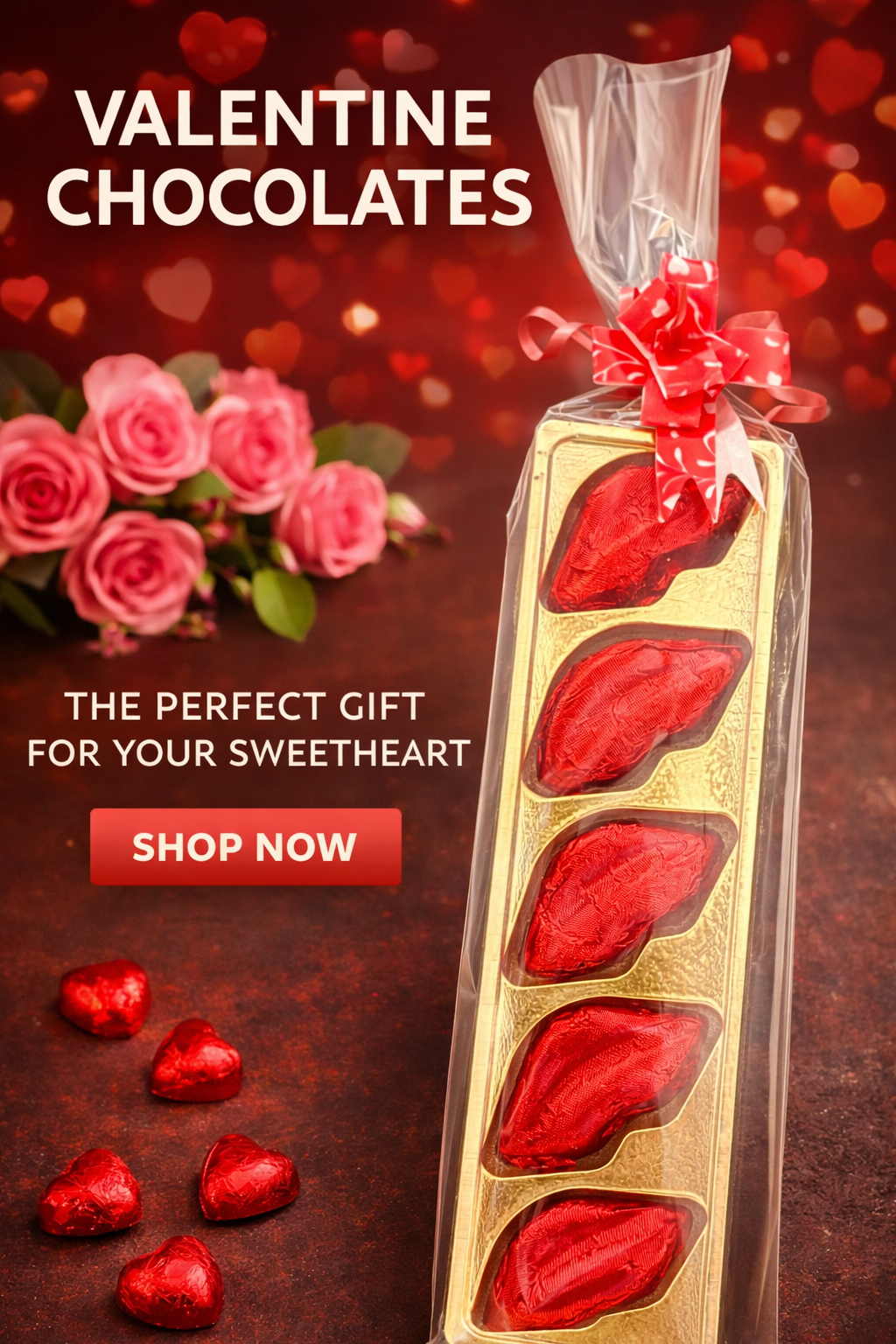 Ahuja Mart Valentine Chocolates Gift Pack | Premium Heart Shape Chocolate Gift for Valentine’s Day, Anniversary & Romantic Occasions