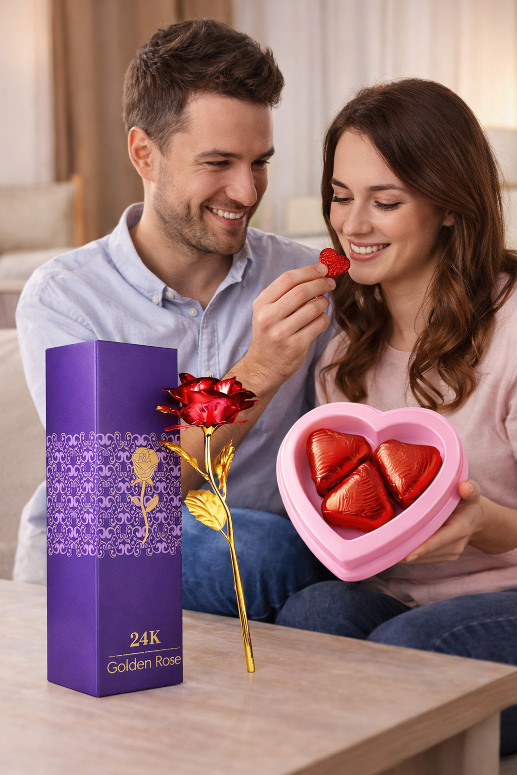 Ahuja Mart Heart Shape Chocolate Gift Box | Premium Romantic Chocolate Gift for Valentine’s Day, Anniversary, Birthday & Love Occasions
