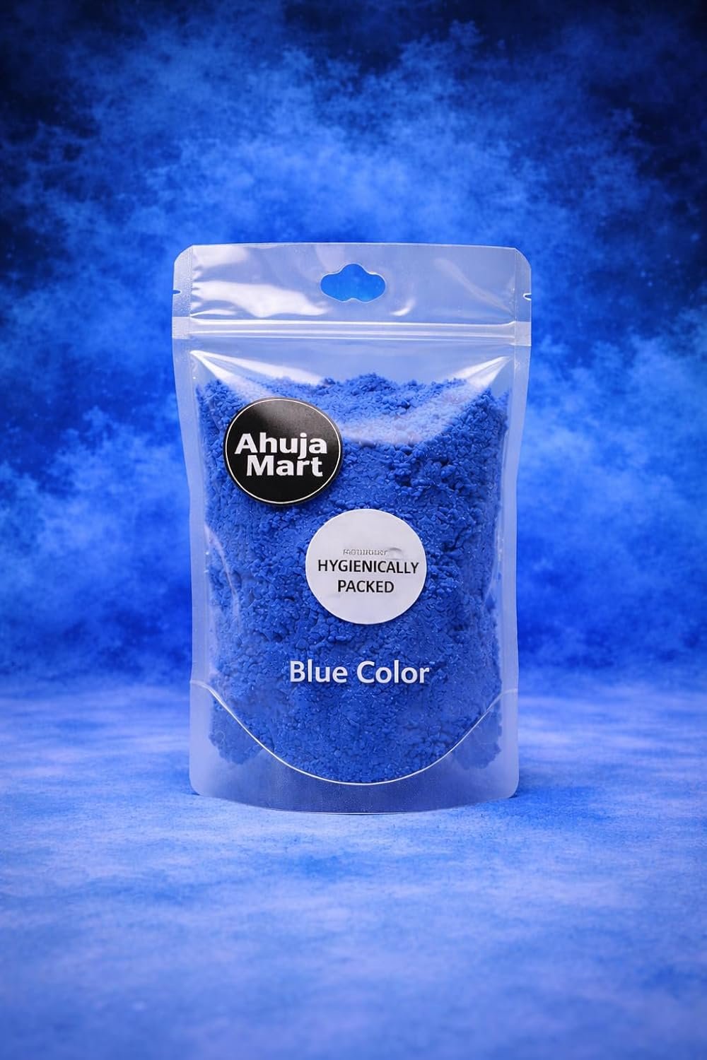 Ahuja Mart Blue Color Powder 500g– Premium Holi Gulal,| Herbal Gulal, Fine & Vibrant Festival Color, Hygienically Packed, Safe for Celebrations &; Decorations - Image 3