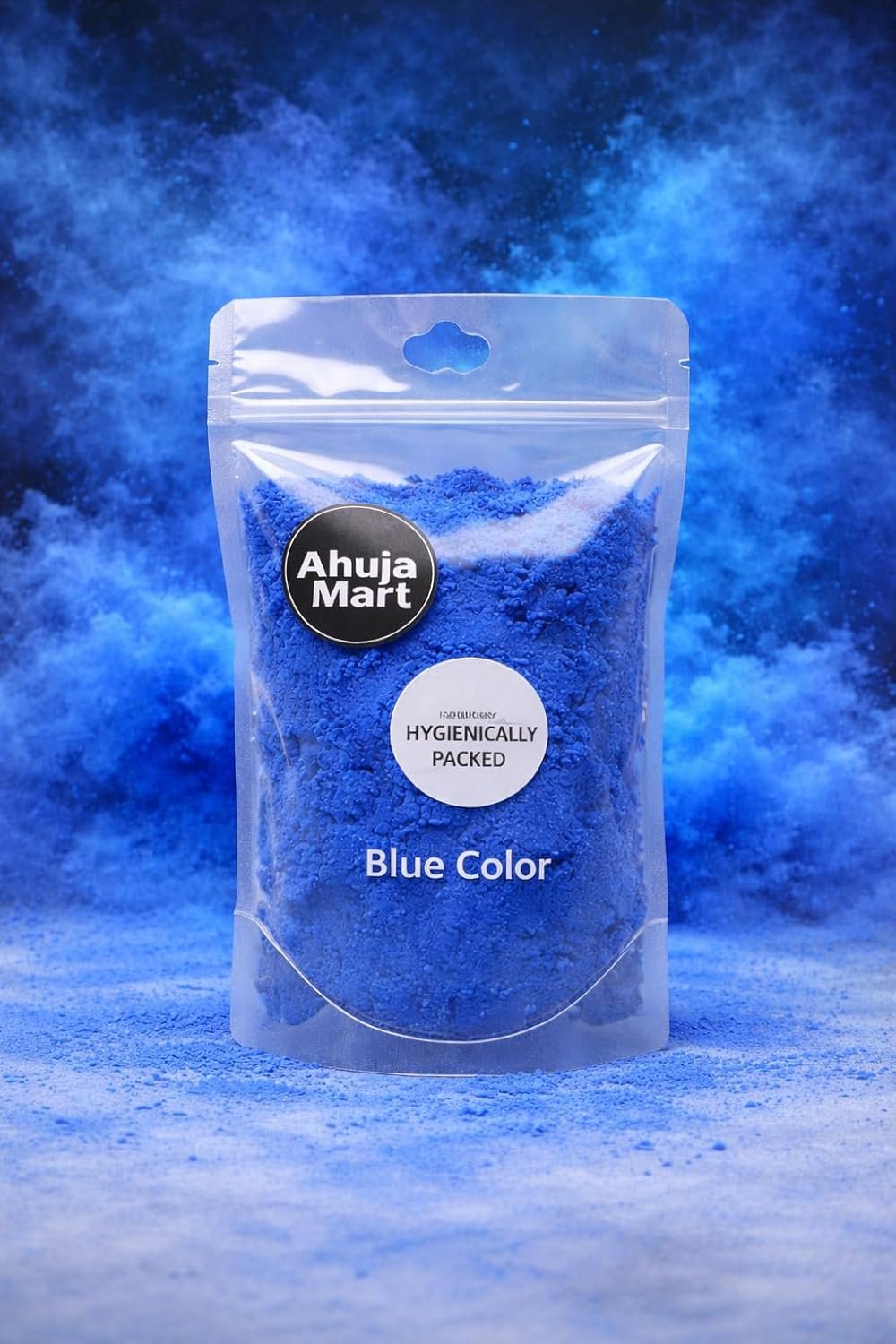 Ahuja Mart Blue Color Powder 200g – Premium Holi Gulal,| Herbal Gulal, Fine & Vibrant Festival Color, Hygienically Packed, Safe for Celebrations & Decorations
