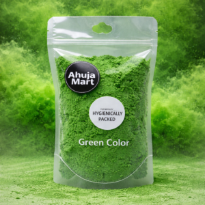 Ahuja Mart Green Color Powder (500g)Premium Bright Green Gulal for Holi | Hygienically Packed Festival Color | Smooth Texture, Vibrant & Long-Lasting